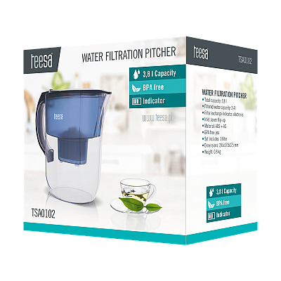 Μπλε κανάτα φίλτρου 3,8 λίτρων