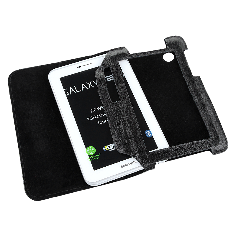 Μαύρη θήκη αφιερωμένη στο Samsung Galaxy Tab P3100 (φυσικό δέρμα) Μαύρη θήκη αφιερωμένη στο Samsung Galaxy Tab P3100 (φυσικό δέρμα)