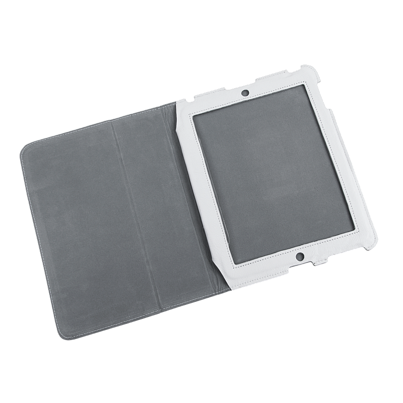 Θήκη αφιερωμένη στο Apple iPad 2, φυσικό λευκό δέρμα