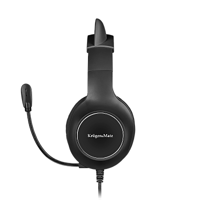 Kruger&Matz Gamer Kids on-ear gaming ακουστικά για παιδιά, μαύρα