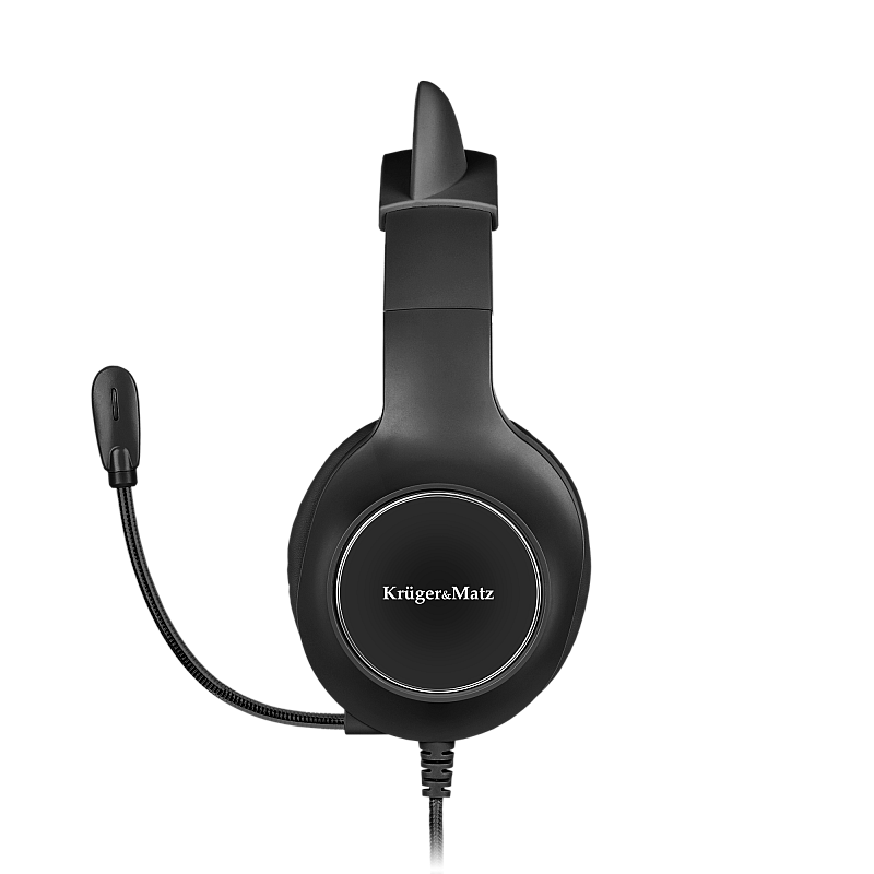 Kruger&Matz Gamer Kids on-ear gaming ακουστικά για παιδιά, μαύρα
