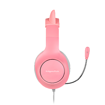 Kruger&Matz Gamer Kids gaming ακουστικά για παιδιά, ροζ