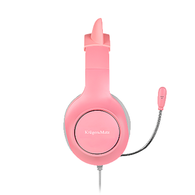Kruger&Matz Gamer Kids gaming ακουστικά για παιδιά, ροζ