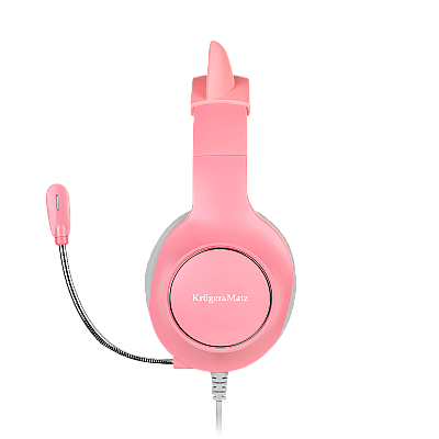 Kruger&Matz Gamer Kids gaming ακουστικά για παιδιά, ροζ
