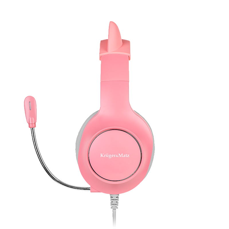 Kruger&Matz Gamer Kids gaming ακουστικά για παιδιά, ροζ