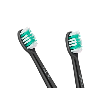 TEESA SONIC BLACK μεσαίες κεφαλές οδοντόβουρτσας, σετ