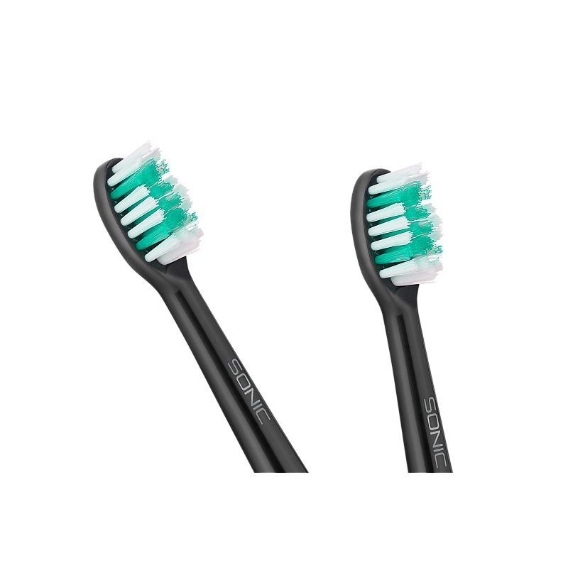 TEESA SONIC BLACK μεσαίες κεφαλές οδοντόβουρτσας, σετ