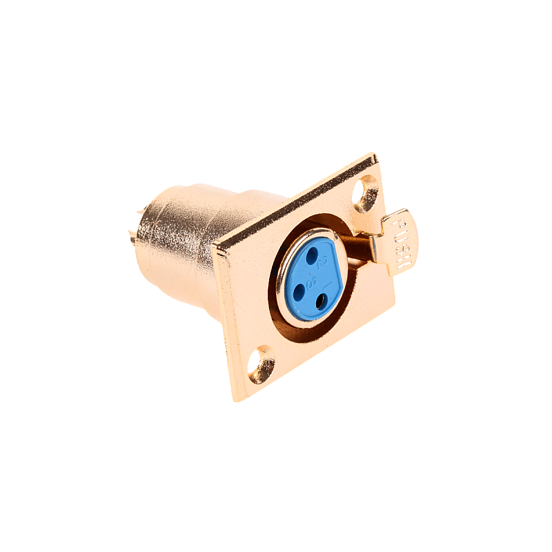 Χρυσή γυναικεία υποδοχή μικροφώνου