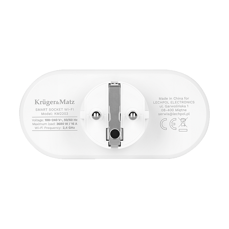 Διπλή υποδοχή WiFi Kruger&Matz Connect P5 Tuya Διπλή υποδοχή WiFi Kruger&Matz Connect P5 Tuya