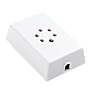 Βελγική επιτοίχια πρίζα τηλεφώνου, λευκή