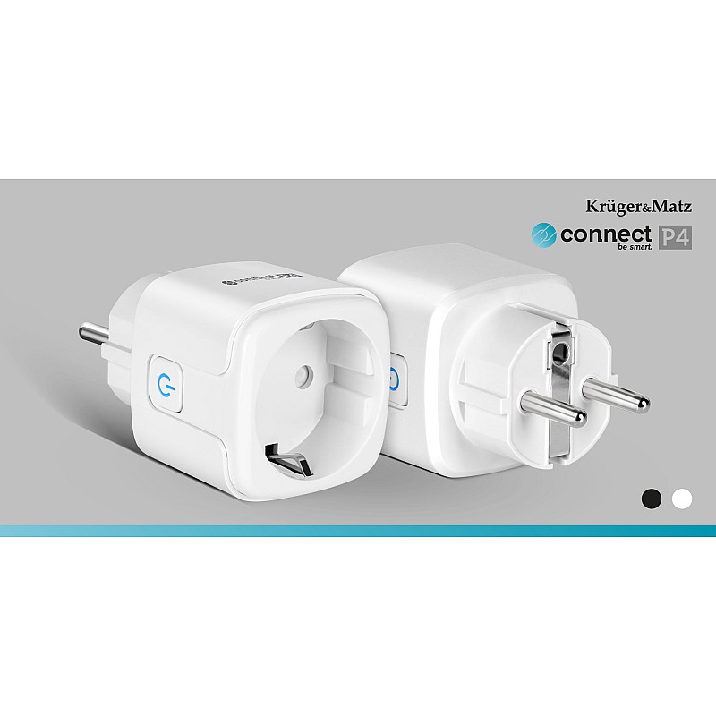 Πρίζα WiFi Kruger&Matz Connect P4 Λευκή Tuya Πρίζα WiFi Kruger&Matz Connect P4 Λευκή Tuya