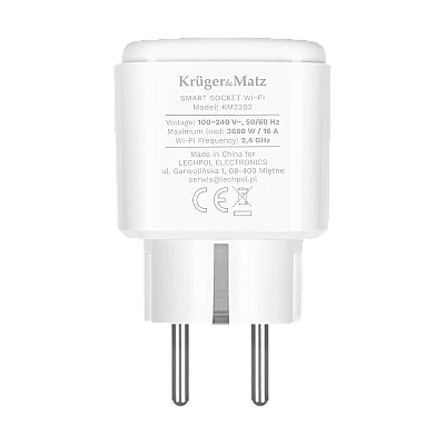 Πρίζα WiFi Kruger&Matz Connect P4 Λευκή Tuya Πρίζα WiFi Kruger&Matz Connect P4 Λευκή Tuya