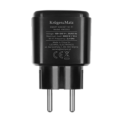 Πρίζα WiFi Kruger&Matz Connect P4 μαύρη Tuya Πρίζα WiFi Kruger&Matz Connect P4 μαύρη Tuya