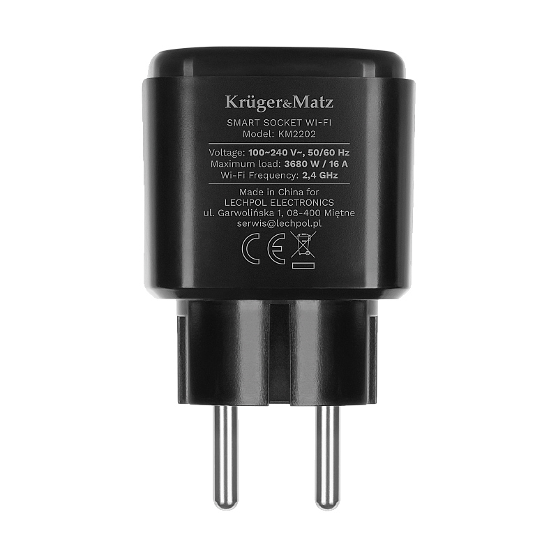 Πρίζα WiFi Kruger&Matz Connect P4 μαύρη Tuya Πρίζα WiFi Kruger&Matz Connect P4 μαύρη Tuya