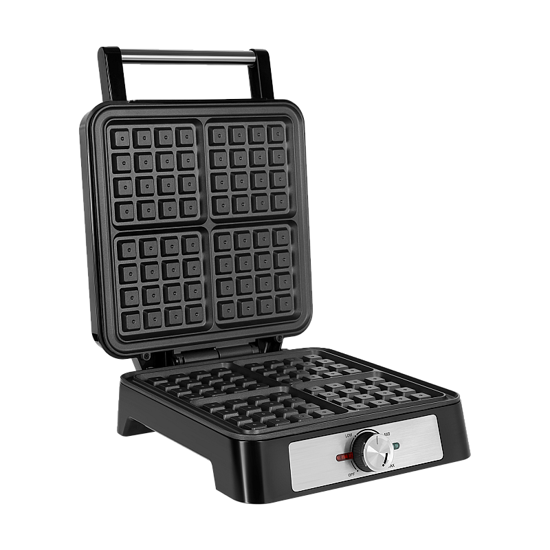 Βαφλιέρα TEESA, 4 βάφλες, 1600W, inox, ρύθμιση ισχύος