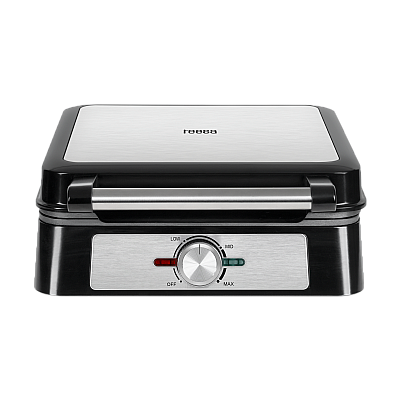 Βαφλιέρα TEESA, 4 βάφλες, 1600W, inox, ρύθμιση ισχύος