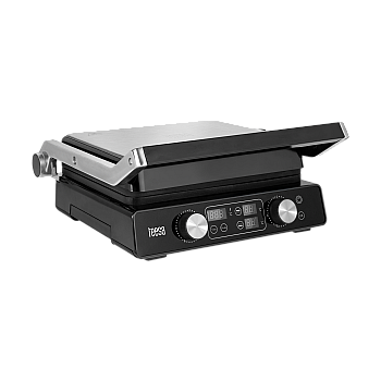Ηλεκτρική ψησταριά TEESA, ψησταριά panini, επιστάτης, 3 θέσεις, αφαιρούμενα ένθετα, 2000W