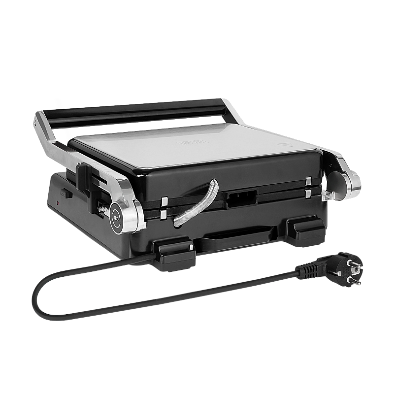 Ηλεκτρική ψησταριά TEESA, ψησταριά panini, επιστάτης, 3 θέσεις, αφαιρούμενα ένθετα, 2000W