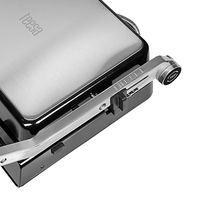 Ηλεκτρική ψησταριά TEESA, ψησταριά panini, επιστάτης, 3 θέσεις, αφαιρούμενα ένθετα, 2000W