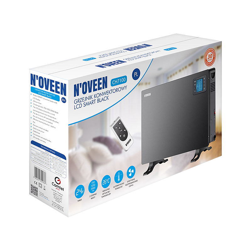 Καλοριφέρ CH7100 LCD SMART BLACK N'OVEEN Καλοριφέρ CH7100 LCD SMART BLACK N'OVEEN