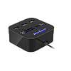 HUB USB 2.0 3 θυρών με συσκευή ανάγνωσης καρτών μνήμης