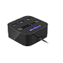 HUB USB 2.0 3 θυρών με συσκευή ανάγνωσης καρτών μνήμης