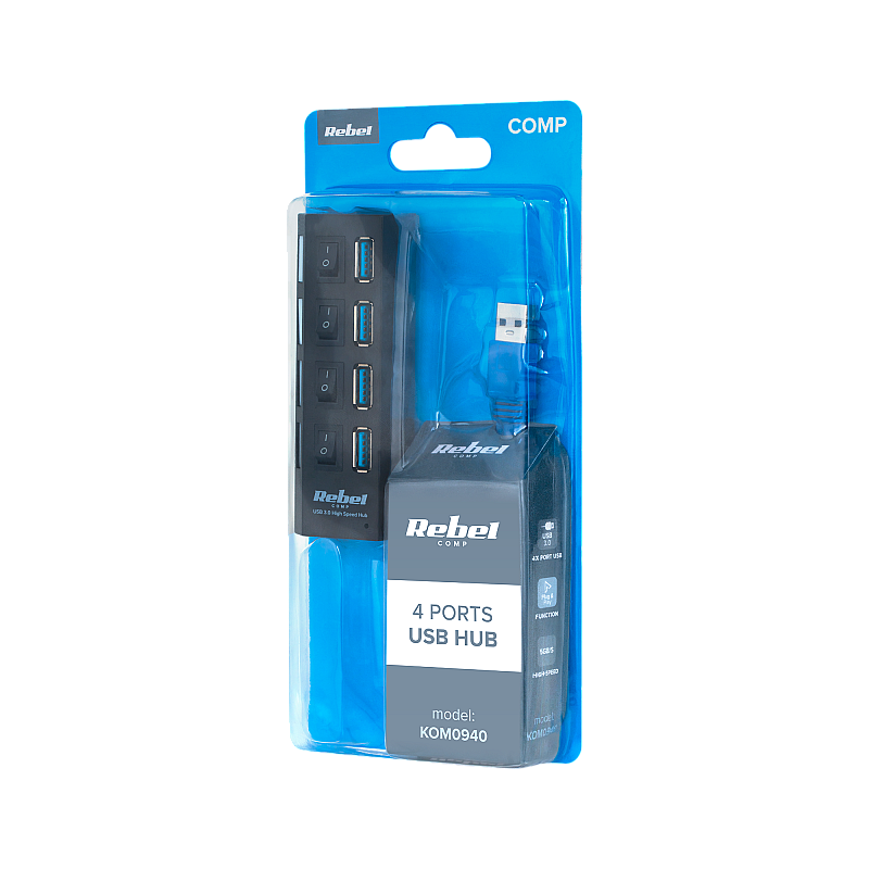 HUB USB 3.0 Rebel 4 θυρών HUB USB 3.0 Rebel 4 θυρών