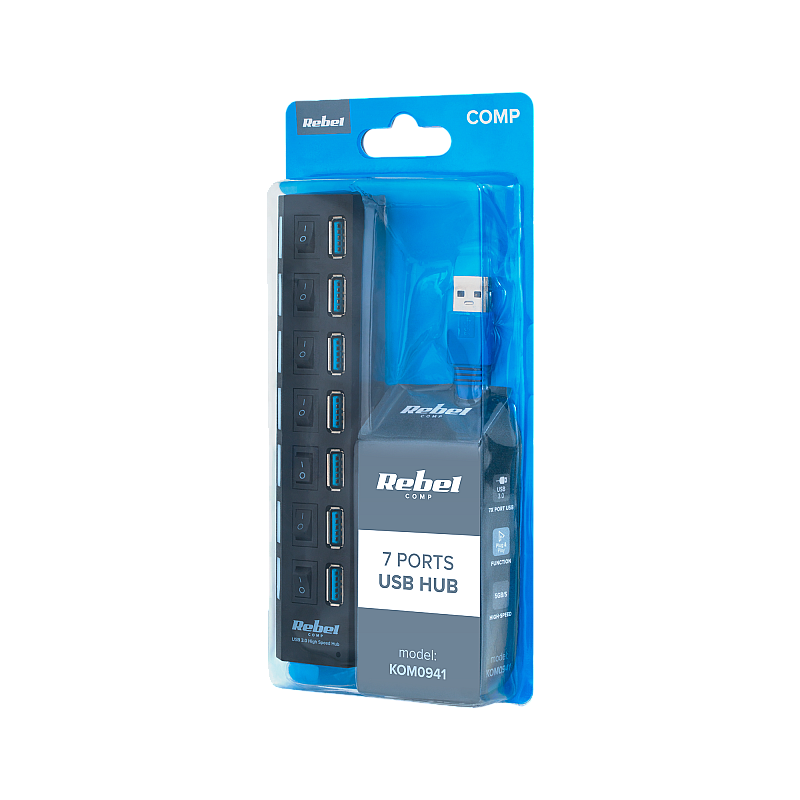7 θύρες USB 3.0 HUB Rebel 7 θύρες USB 3.0 HUB Rebel