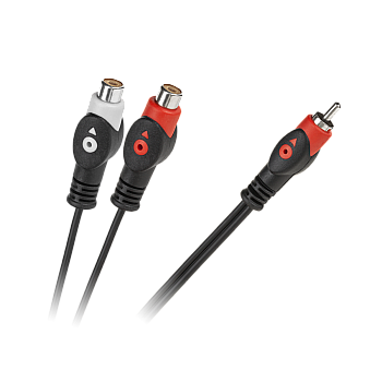 Καλώδιο 1RCA βύσματος-2RCA υποδοχής 1,8m σε σχήμα δάκρυ