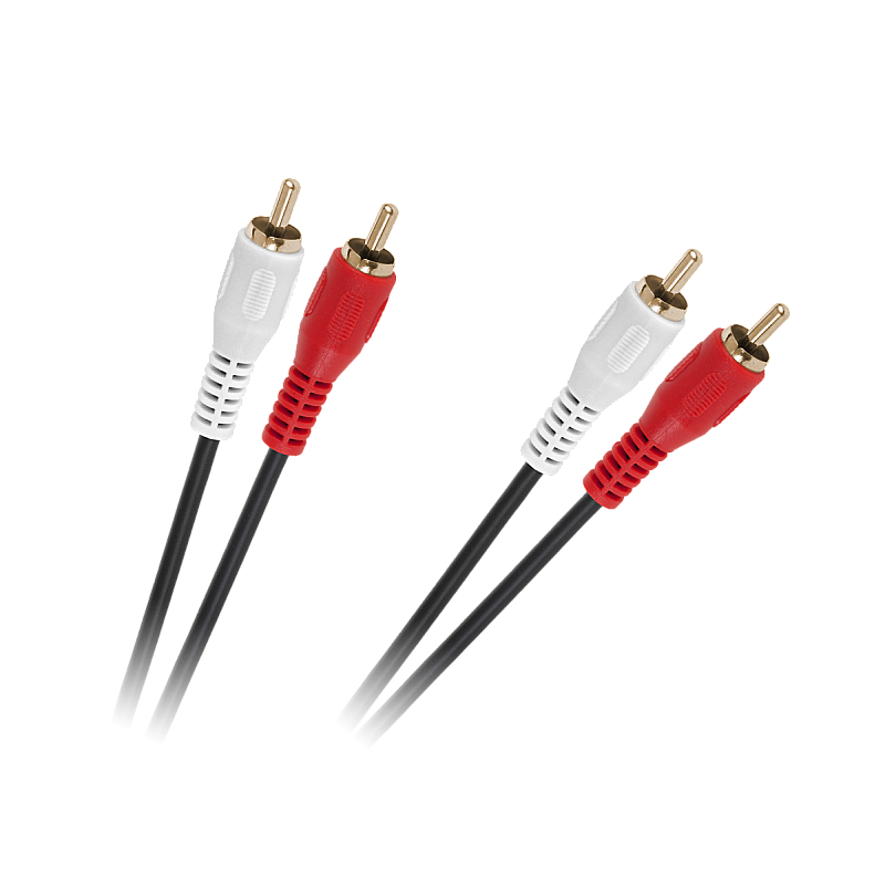 Καλώδιο 2 x RCA - 2 x RCA 1,5m μαύρο 4mm