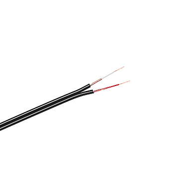 2 x καλώδιο RCA-3mm, μαύρο