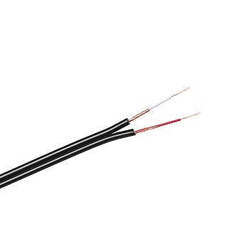 2 x καλώδιο RCA-4mm, μαύρο