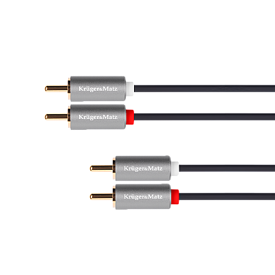 Kabel 2RCA-2RCA 1m Kruger&Matz Basic