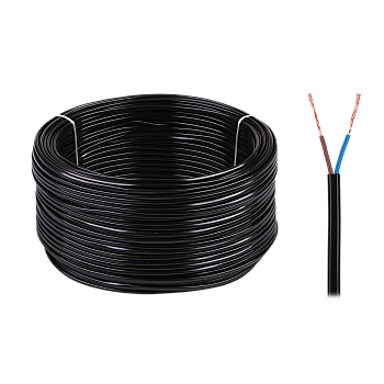 Ηλεκτρικό καλώδιο OMYp 2x0,5 300/300V, μαύρο