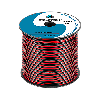 Μαύρο και κόκκινο καλώδιο ηχείων CCA 1,5 mm