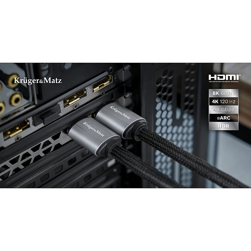 Kabel HDMI-HDMI 2.1 8K 1,8 m Kruger&Matz