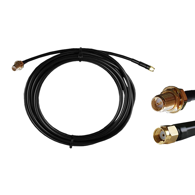 RP-SMA αρσενικό - RP-SMA θηλυκό καλώδιο 5μ