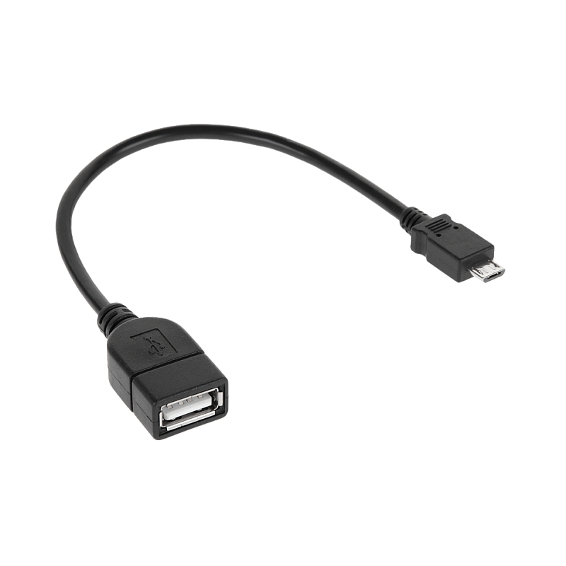 Καλώδιο USB, A υποδοχή - βύσμα micro USB, 20 cm