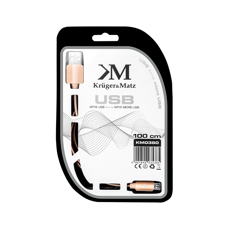 Kabel USB - micro USB 1m Kruger&Matz