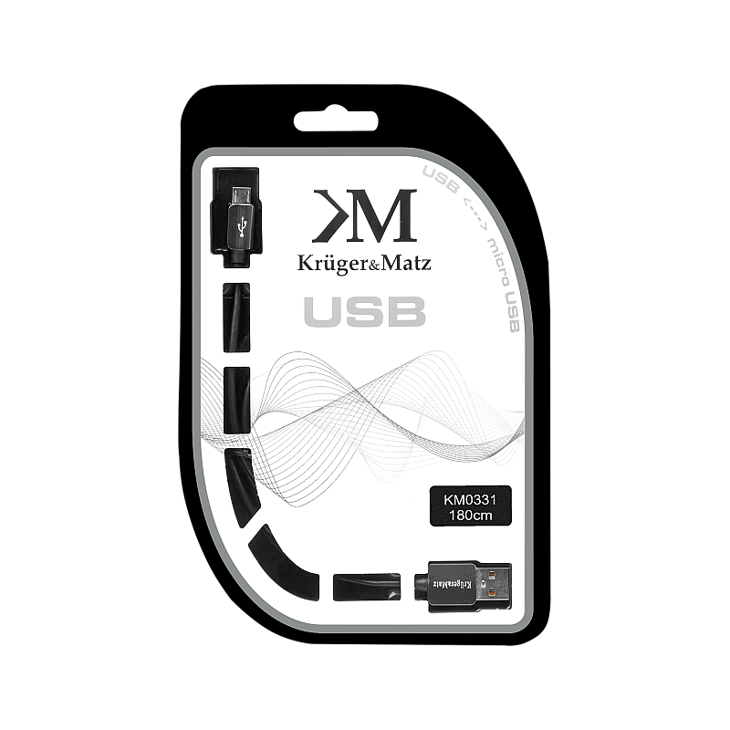 USB - καλώδιο βύσματος micro USB 1,8m Kruger&Matz