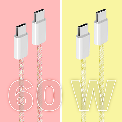 USB Type C - Καλώδιο USB Type C 60 W 1 m ροζ Kruger&Matz Basic