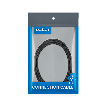 USB Type C - Καλώδιο USB Type C REBEL 100 cm μαύρο