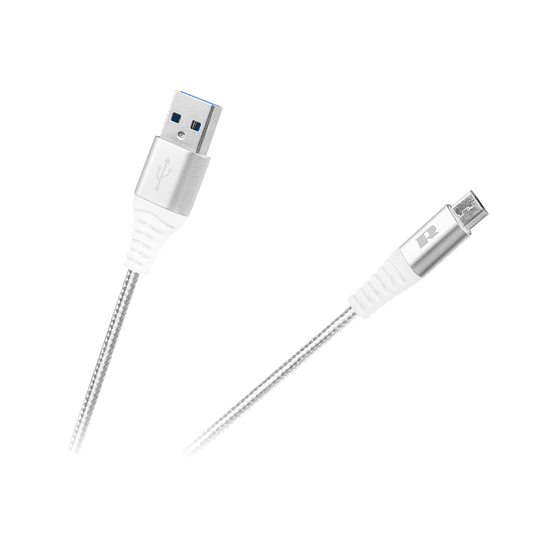 Καλώδιο USB - USB micro REBEL 100 cm λευκό