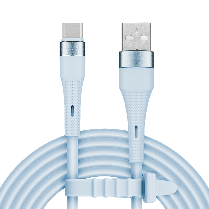 USB - Καλώδιο USB τύπου C 1 m μπλε σιλικόνης Kruger&Matz Basic