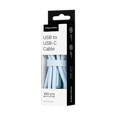 USB - Καλώδιο USB τύπου C 1 m μπλε σιλικόνης Kruger&Matz Basic