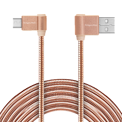 Καλώδιο USB - γωνιακό βύσμα τύπου C 1m 3A Kruger&Matz