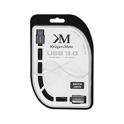Βύσμα καλωδίου USB3.0 - υποδοχή 1m Kruger&Matz