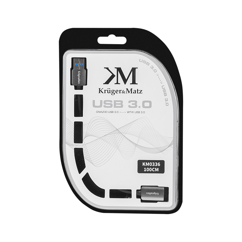 Βύσμα καλωδίου USB3.0 - υποδοχή 1m Kruger&Matz