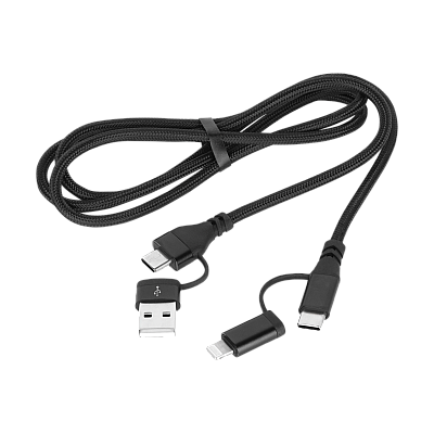 Καλώδιο USB βύσμα A/C - USB C/Βύσμα Lightning (2+2) 1μ