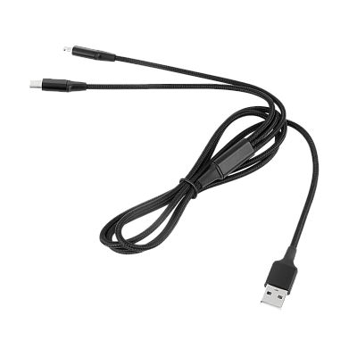 Καλώδιο USB A βύσμα - Βύσμα USB C / βύσμα κεραυνού (2 σε 1) 1μ